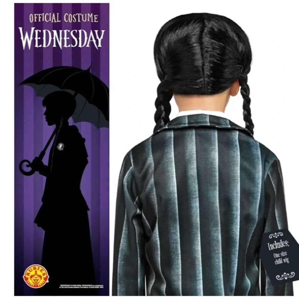 Wednesday Addams Nevermore School Uniform Costume & Wig